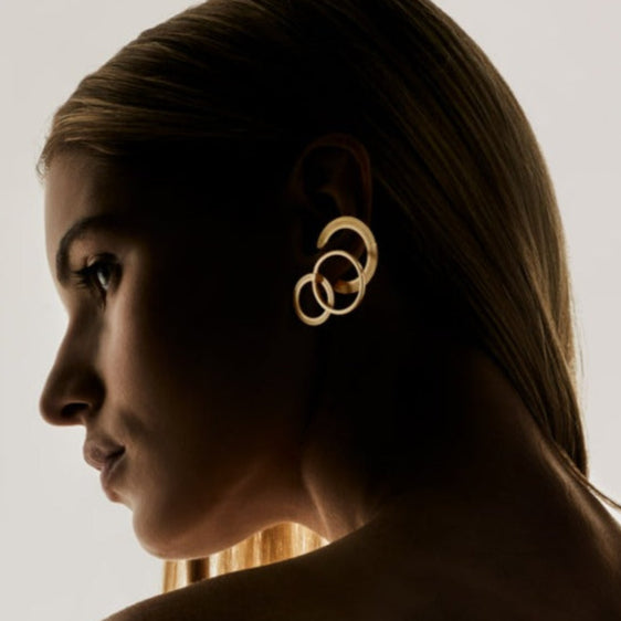ORBIT dual c-line earring