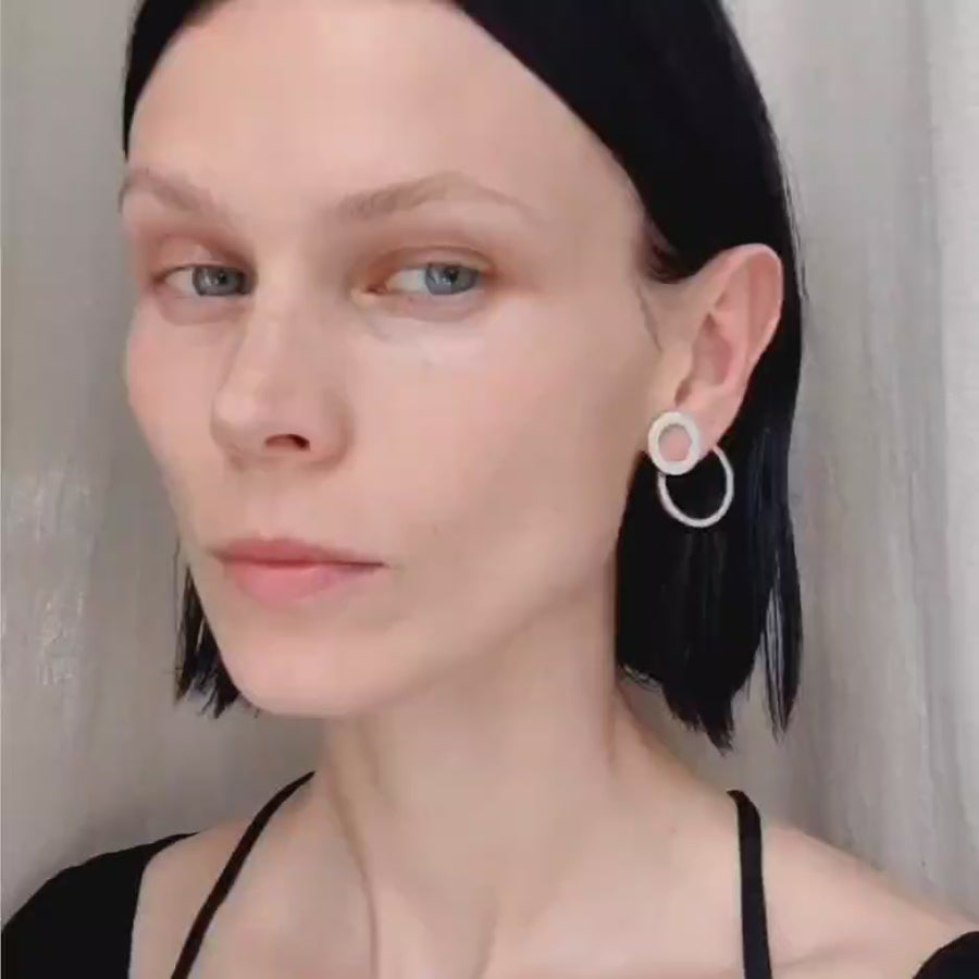 ORBIT circle double sided earrings