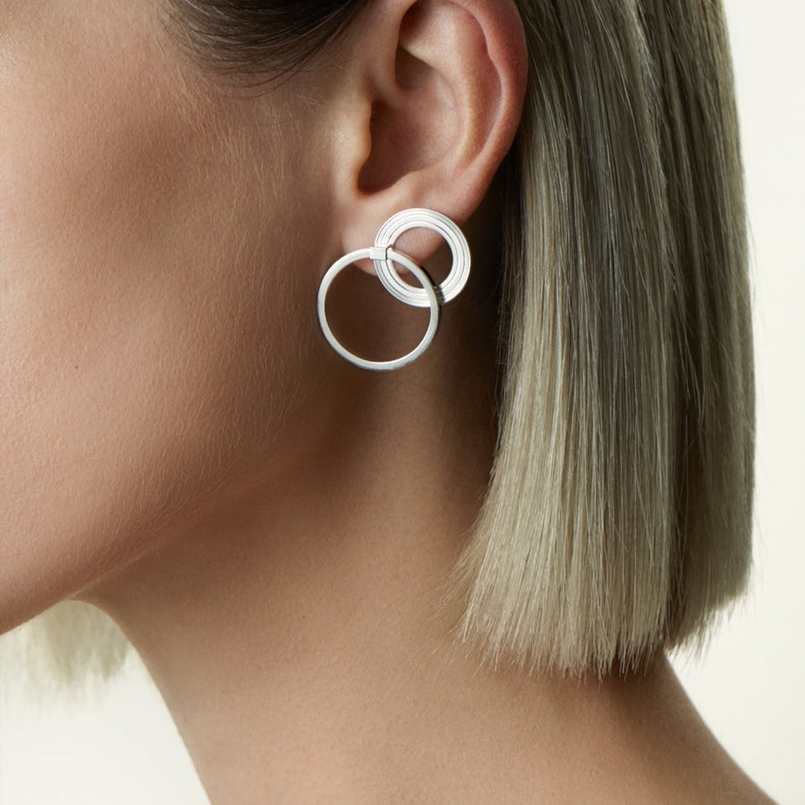 ORBIT dual c-line earring