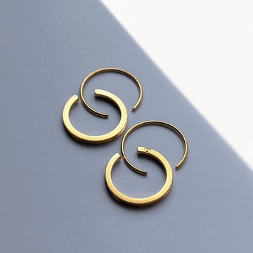 CO gold hoop earring