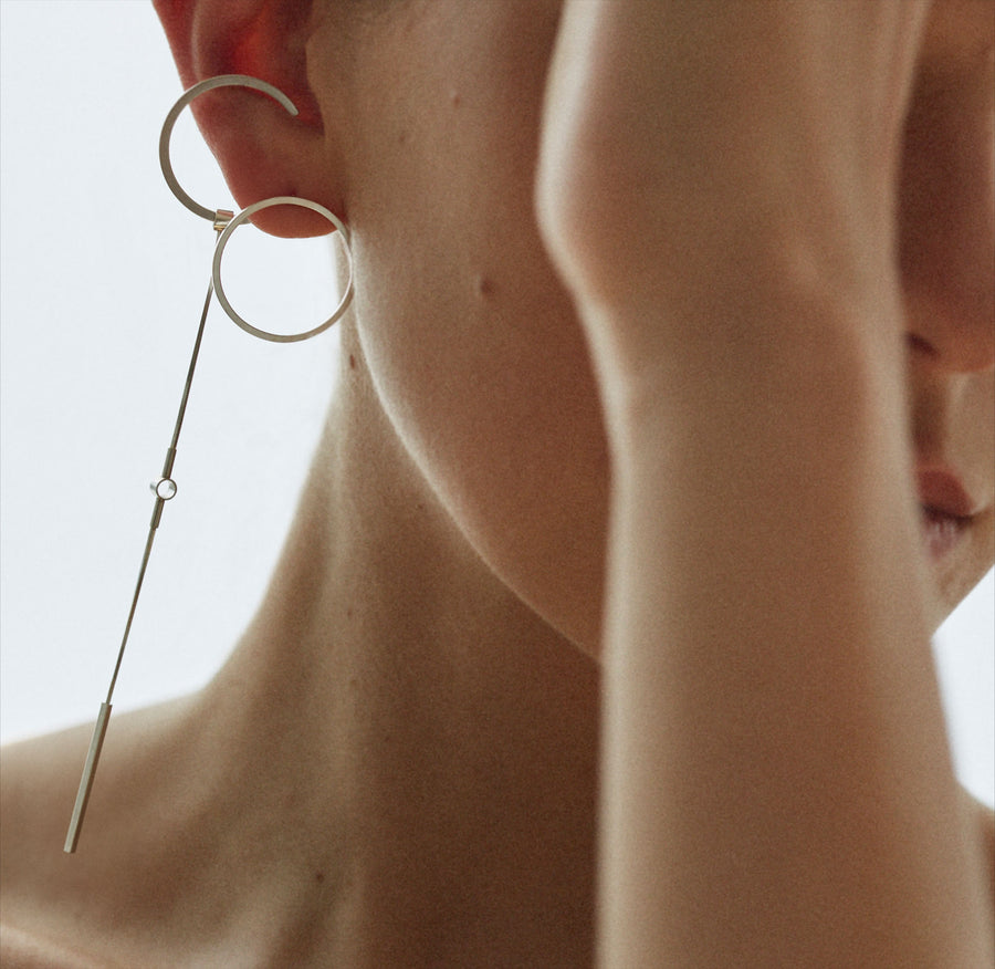 ADD-on01 chain + minimal cuff earring